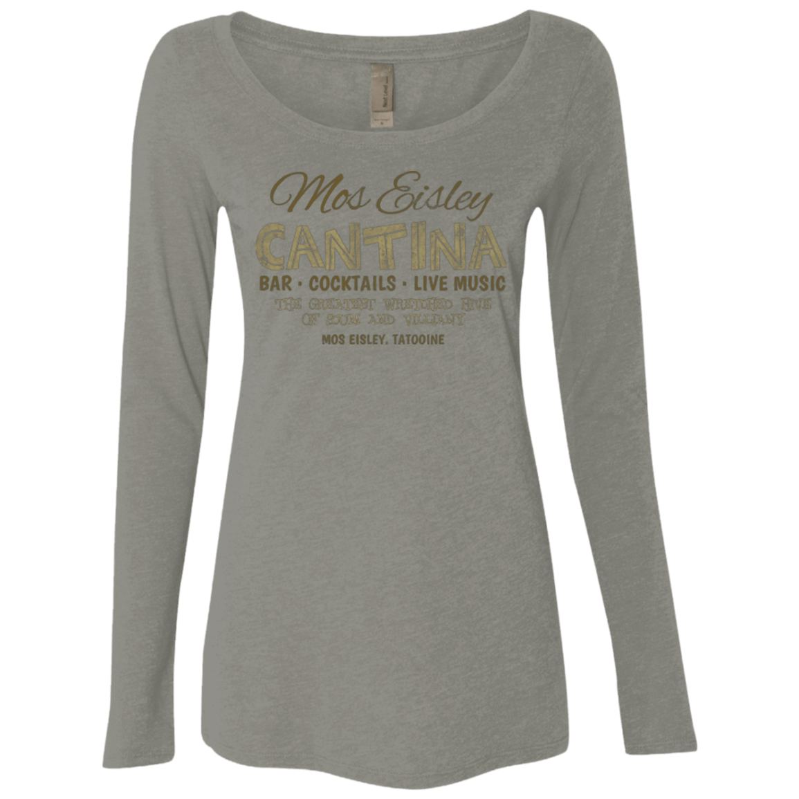 T-Shirts Venetian Grey / Small Mos Eisley Cantina Women's Triblend Long Sleeve Shirt