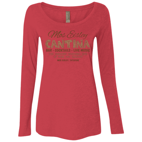 T-Shirts Vintage Red / Small Mos Eisley Cantina Women's Triblend Long Sleeve Shirt