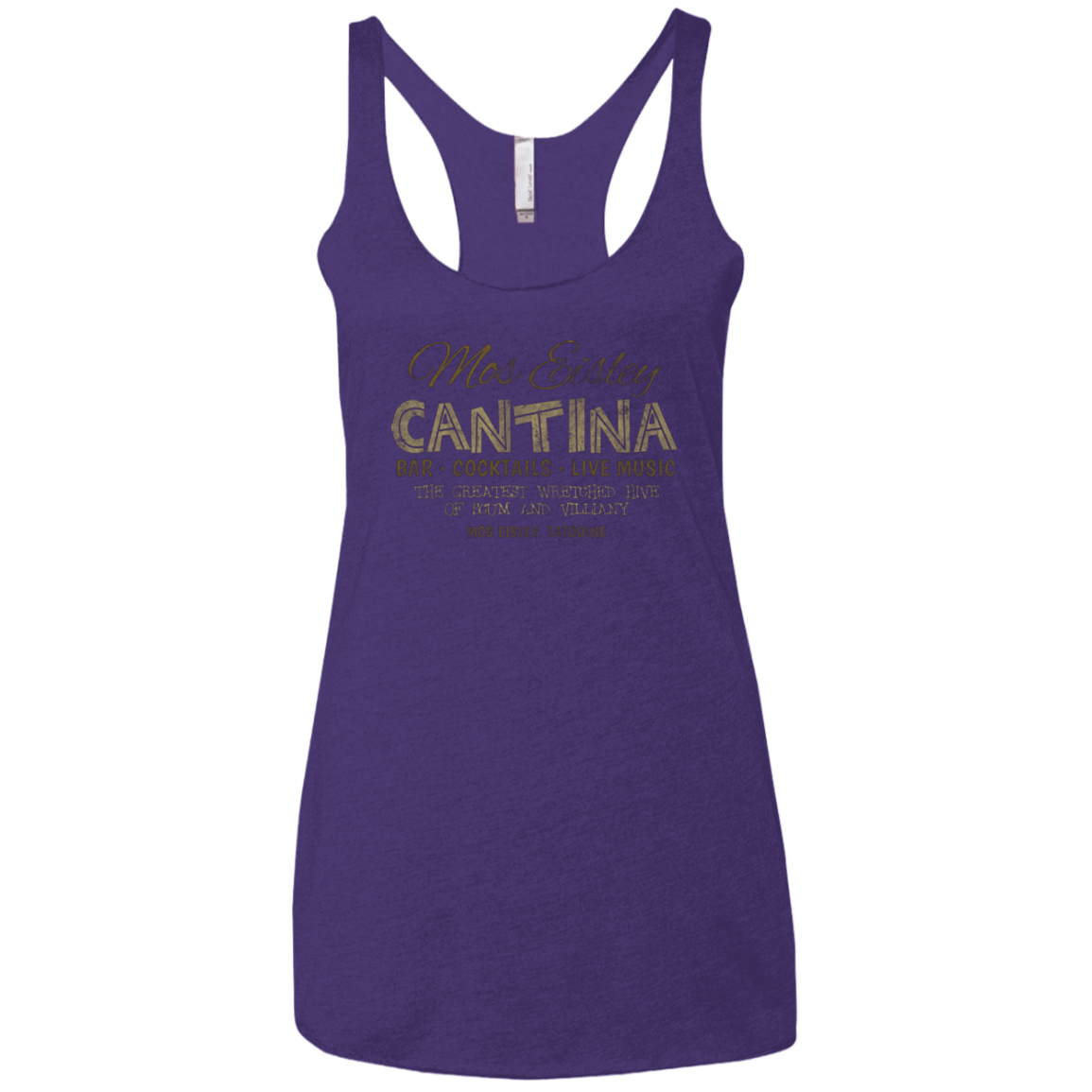 T-Shirts Purple / X-Small Mos Eisley Cantina Women's Triblend Racerback Tank