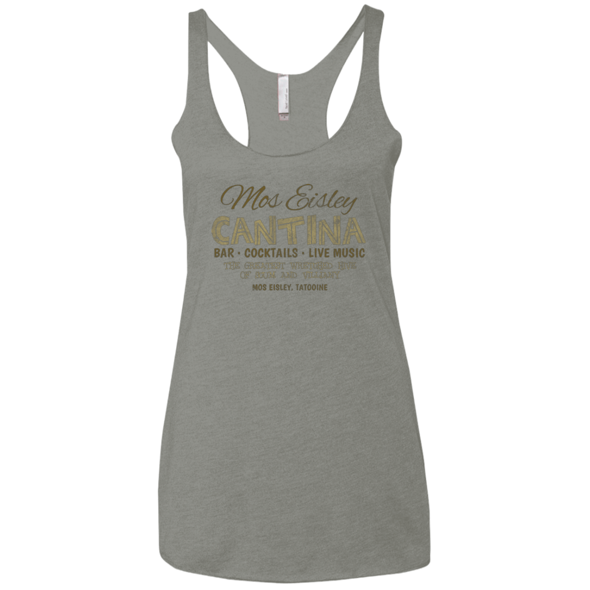 T-Shirts Venetian Grey / X-Small Mos Eisley Cantina Women's Triblend Racerback Tank