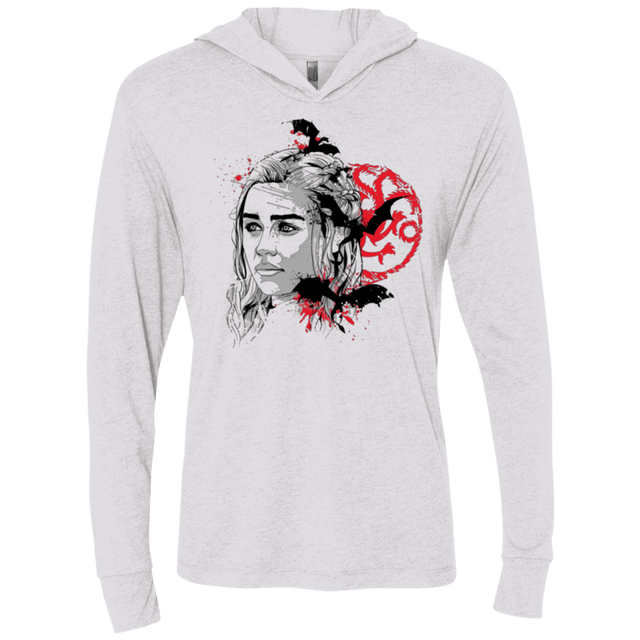 T-Shirts Heather White / X-Small MOTHER OF DRAGONS (1) Triblend Long Sleeve Hoodie Tee