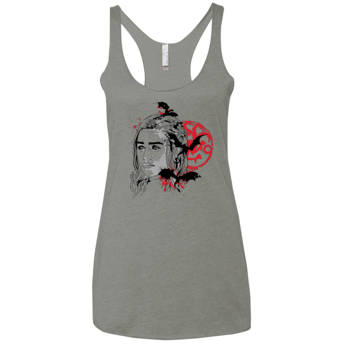T-Shirts Venetian Grey / X-Small MOTHER OF DRAGONS (1) Women's Triblend Racerback Tank