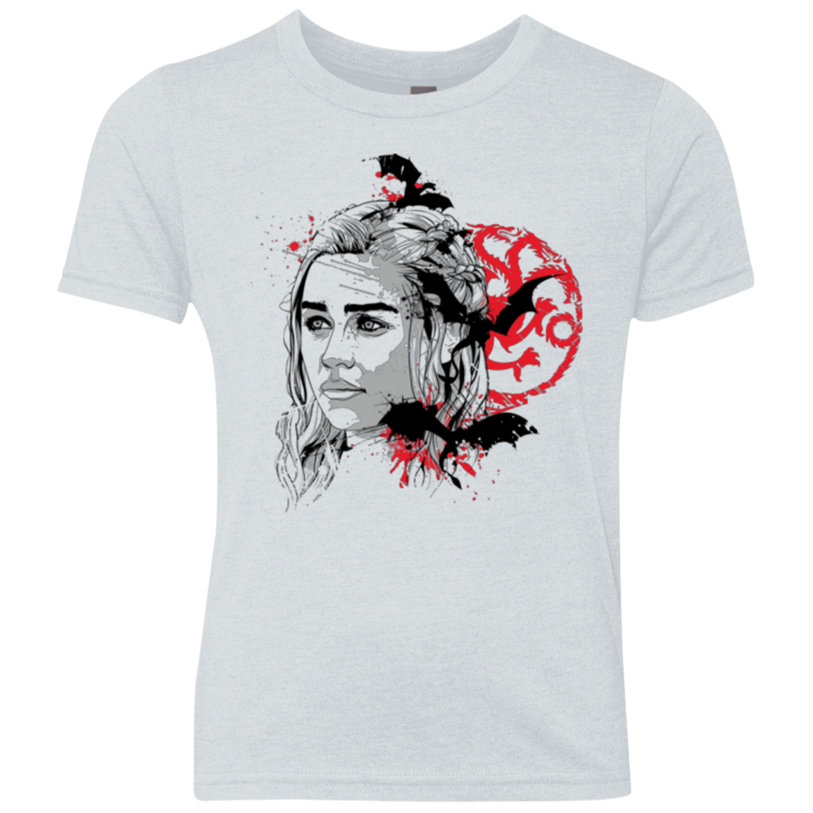T-Shirts Heather White / YXS MOTHER OF DRAGONS (1) Youth Triblend T-Shirt