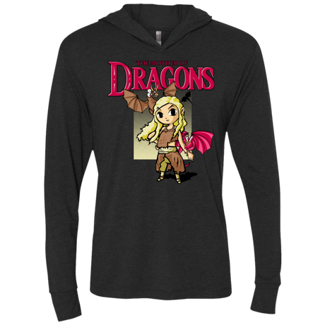 T-Shirts Vintage Black / X-Small Mother of Dragons Triblend Long Sleeve Hoodie Tee
