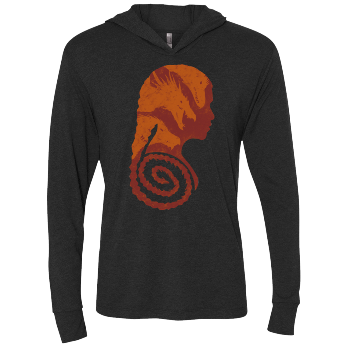 T-Shirts Vintage Black / X-Small Mother of Dragons Triblend Long Sleeve Hoodie Tee