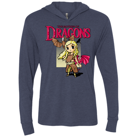 T-Shirts Vintage Navy / X-Small Mother of Dragons Triblend Long Sleeve Hoodie Tee