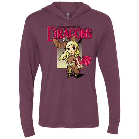 T-Shirts Mother of Dragons Triblend Long Sleeve Hoodie Tee