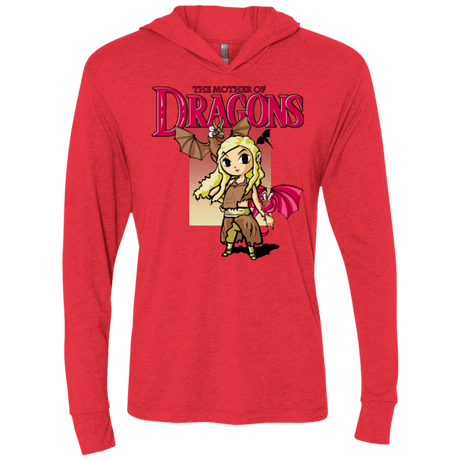 T-Shirts Vintage Red / X-Small Mother of Dragons Triblend Long Sleeve Hoodie Tee