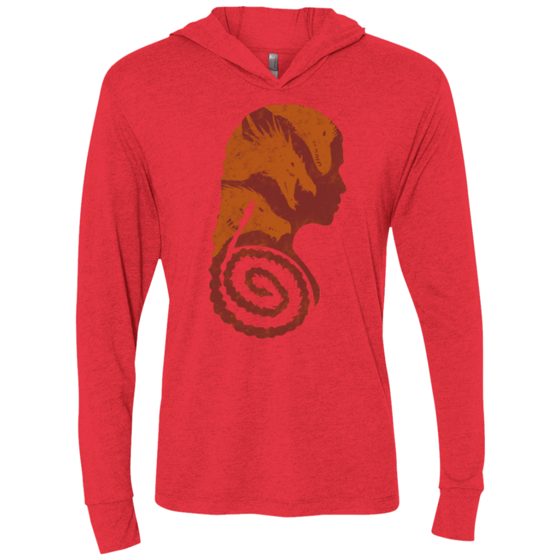 T-Shirts Vintage Red / X-Small Mother of Dragons Triblend Long Sleeve Hoodie Tee