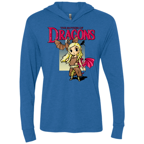 T-Shirts Vintage Royal / X-Small Mother of Dragons Triblend Long Sleeve Hoodie Tee