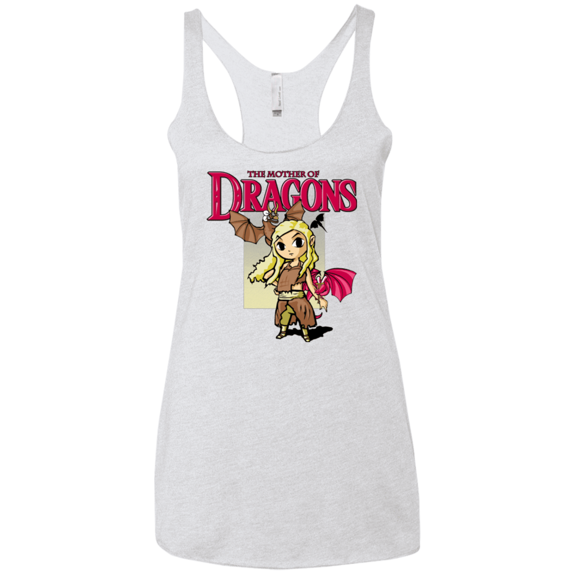 T-Shirts Heather White / X-Small Mother of Dragons Women's Triblend Racerback Tank