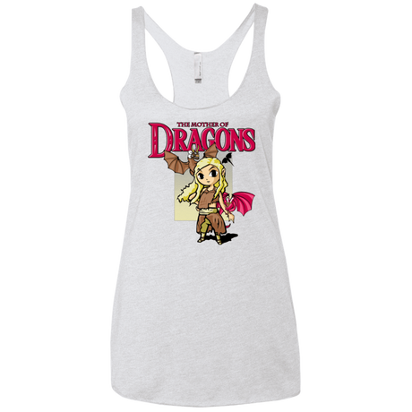 T-Shirts Heather White / X-Small Mother of Dragons Women's Triblend Racerback Tank