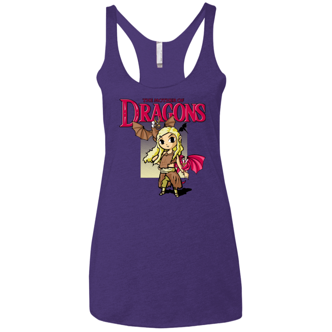 T-Shirts Purple / X-Small Mother of Dragons Women's Triblend Racerback Tank