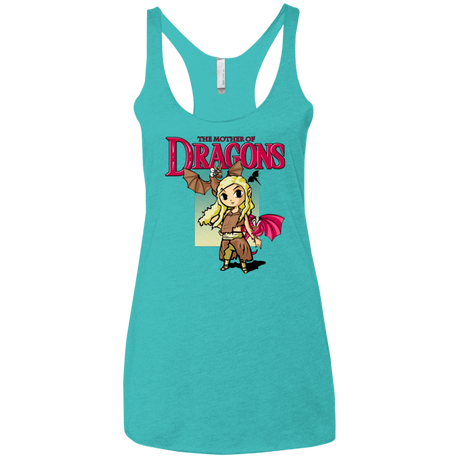 T-Shirts Tahiti Blue / X-Small Mother of Dragons Women's Triblend Racerback Tank