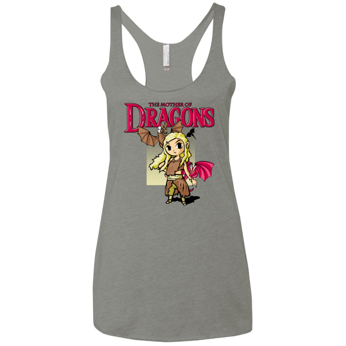 T-Shirts Venetian Grey / X-Small Mother of Dragons Women's Triblend Racerback Tank