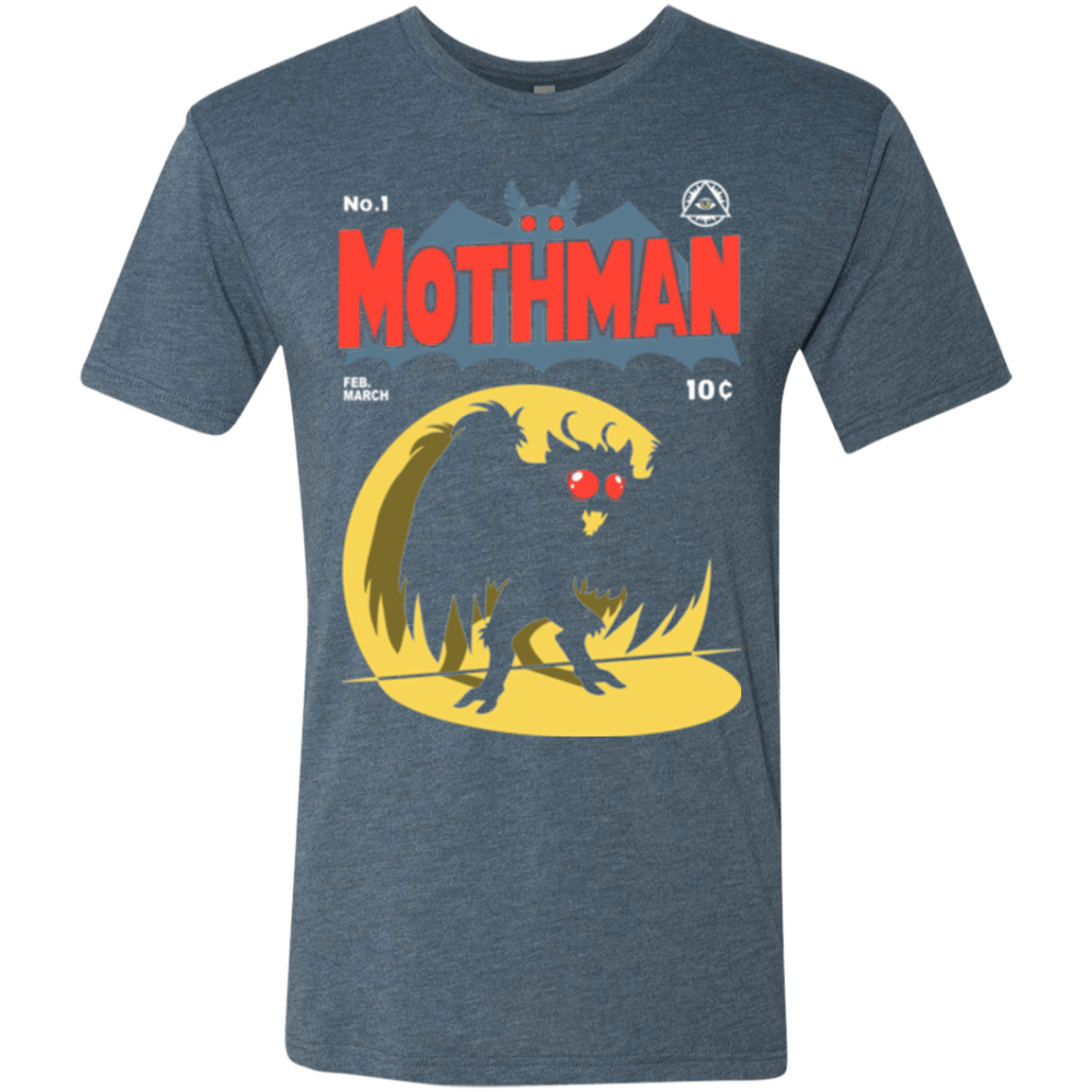 T-Shirts Indigo / Small Mothman Men's Triblend T-Shirt