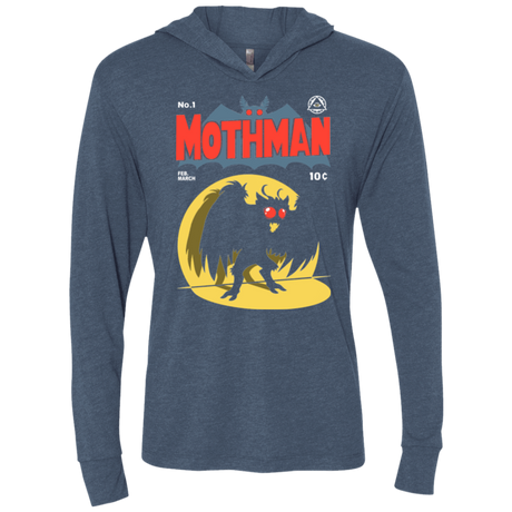 T-Shirts Indigo / X-Small Mothman Triblend Long Sleeve Hoodie Tee