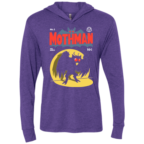 T-Shirts Mothman Triblend Long Sleeve Hoodie Tee