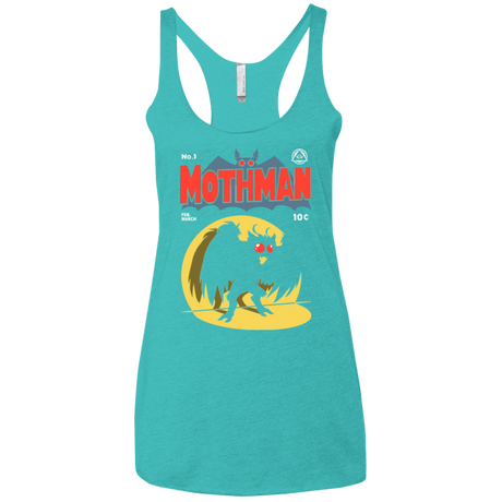 T-Shirts Tahiti Blue / X-Small Mothman Women's Triblend Racerback Tank