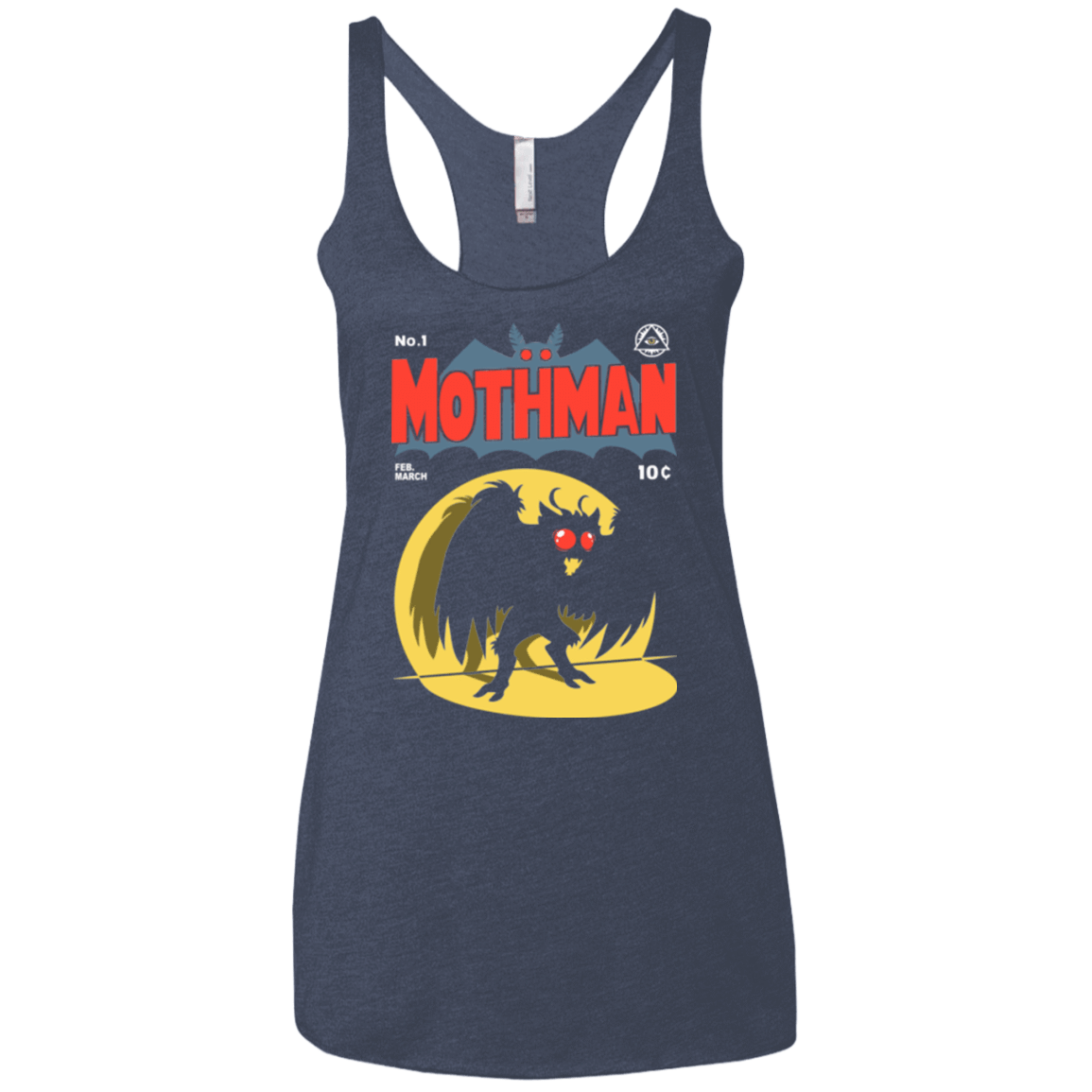 T-Shirts Vintage Navy / X-Small Mothman Women's Triblend Racerback Tank