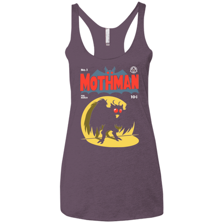 T-Shirts Vintage Purple / X-Small Mothman Women's Triblend Racerback Tank