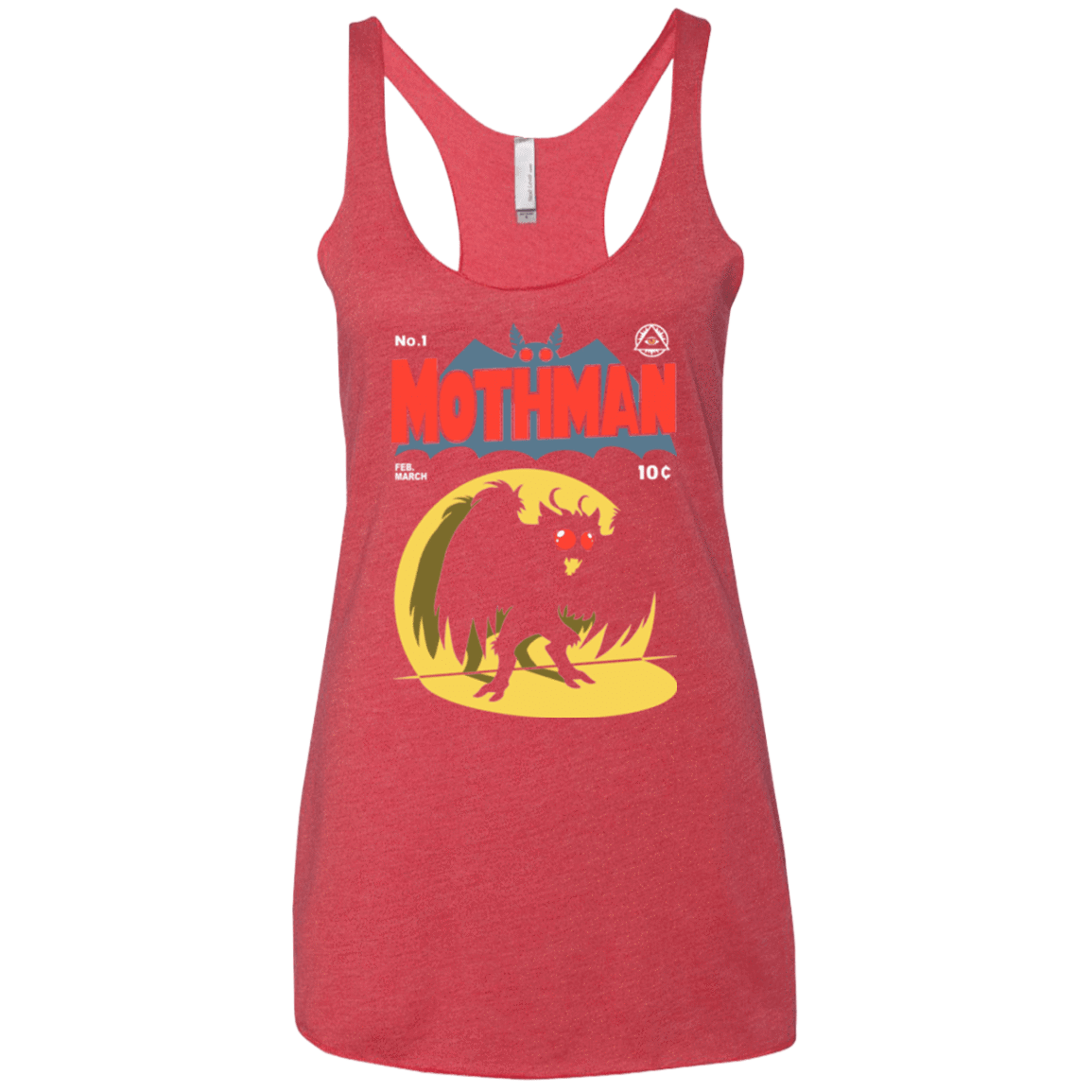 T-Shirts Vintage Red / X-Small Mothman Women's Triblend Racerback Tank