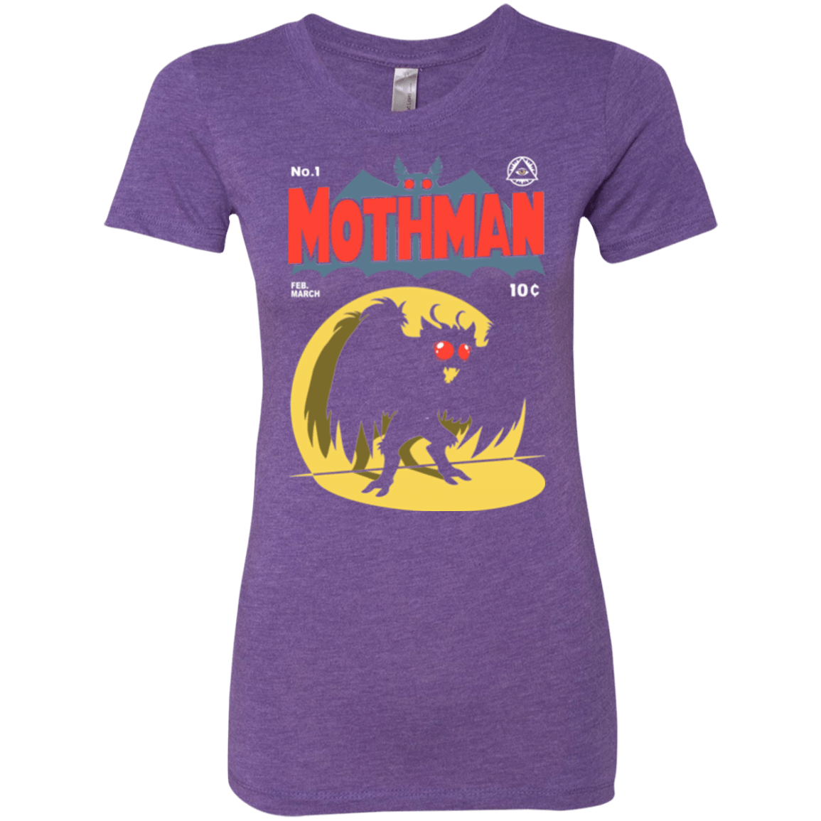 T-Shirts Purple Rush / Small Mothman Women's Triblend T-Shirt