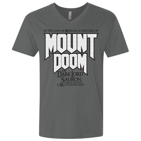 T-Shirts Heavy Metal / X-Small Mount DOOM Men's Premium V-Neck