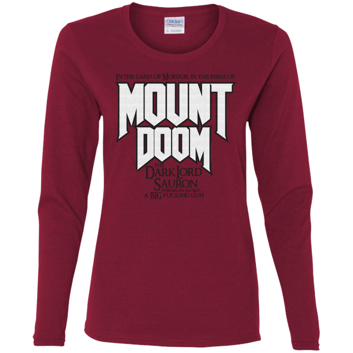 T-Shirts Cardinal / S Mount DOOM Women's Long Sleeve T-Shirt
