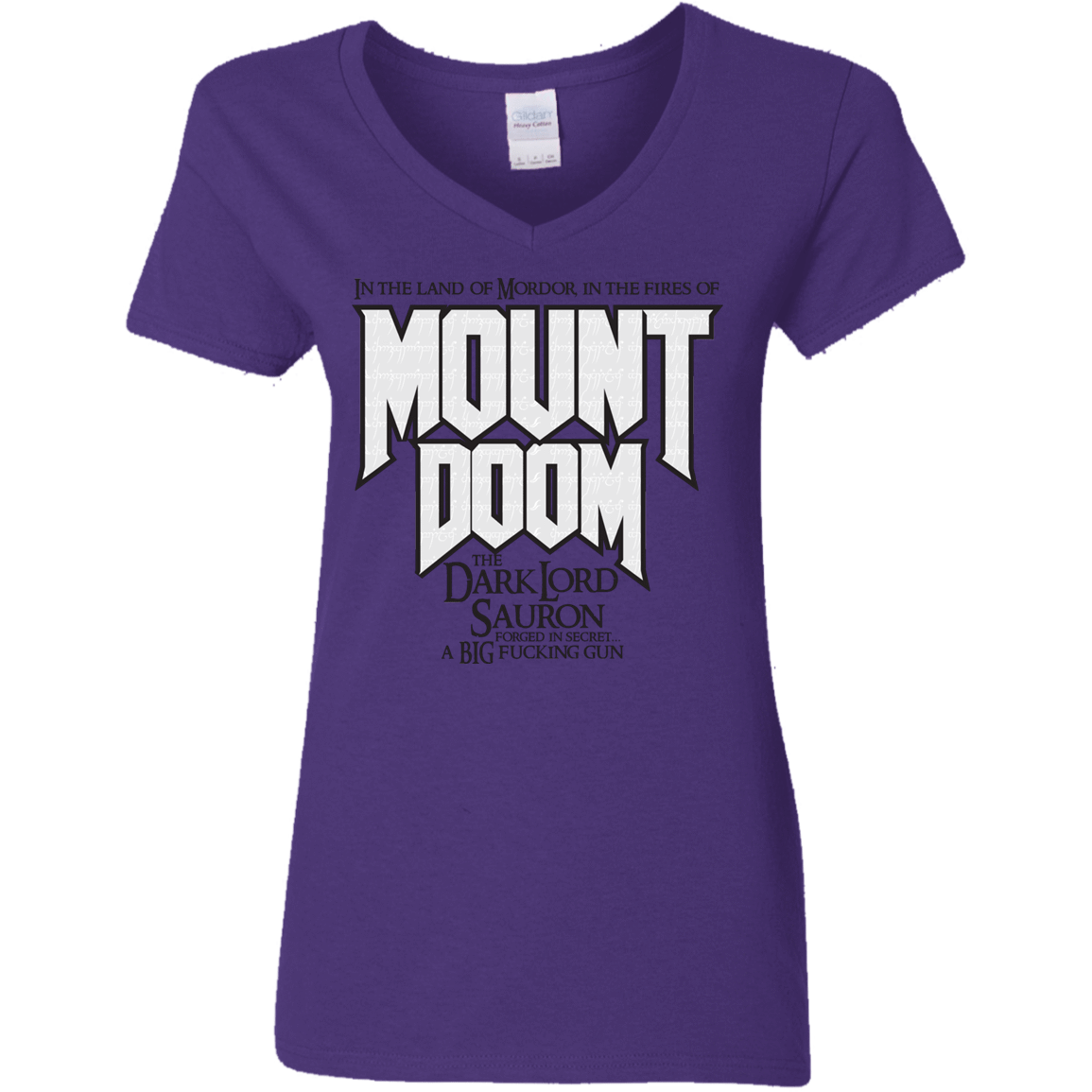 T-Shirts Purple / S Mount DOOM Women's V-Neck T-Shirt