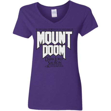 T-Shirts Purple / S Mount DOOM Women's V-Neck T-Shirt