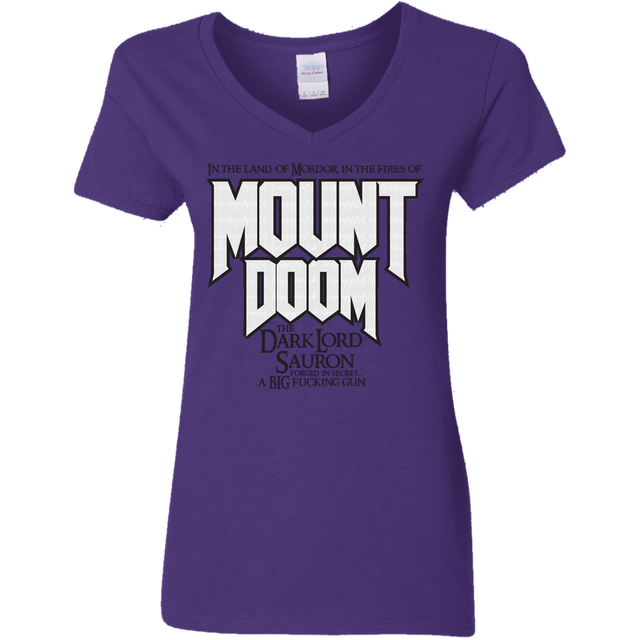 T-Shirts Purple / S Mount DOOM Women's V-Neck T-Shirt