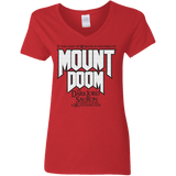 T-Shirts Red / S Mount DOOM Women's V-Neck T-Shirt