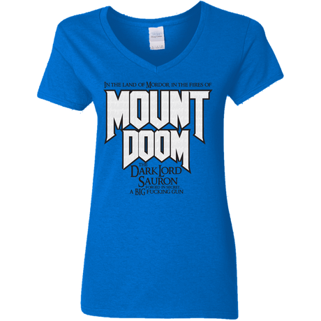 T-Shirts Royal / S Mount DOOM Women's V-Neck T-Shirt