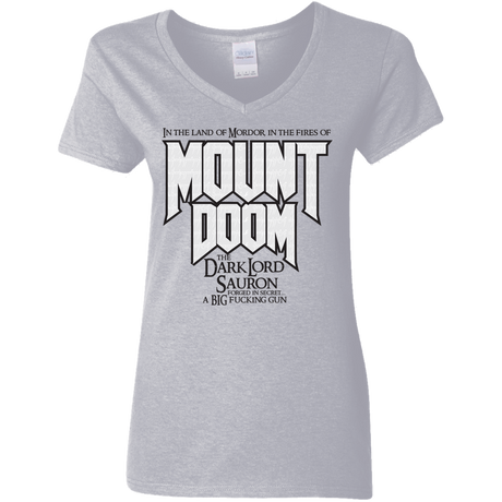 T-Shirts Sport Grey / S Mount DOOM Women's V-Neck T-Shirt