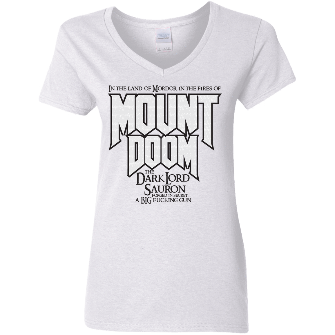 T-Shirts White / S Mount DOOM Women's V-Neck T-Shirt