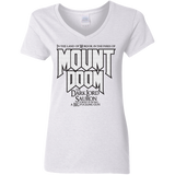 T-Shirts White / S Mount DOOM Women's V-Neck T-Shirt