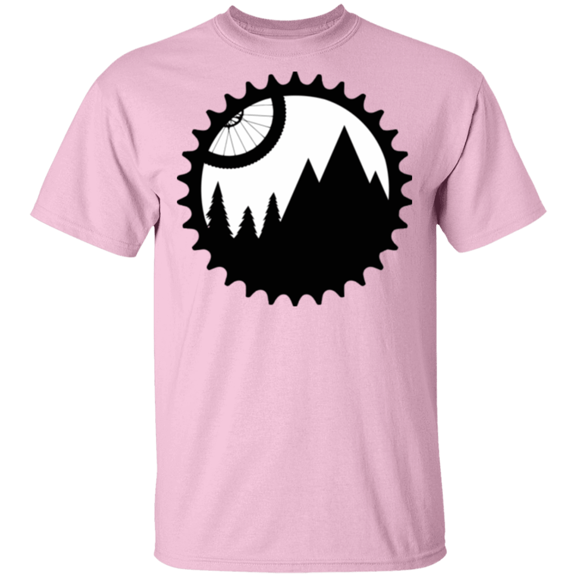 T-Shirts Light Pink / S Mountain Bike Sprocket T-Shirt