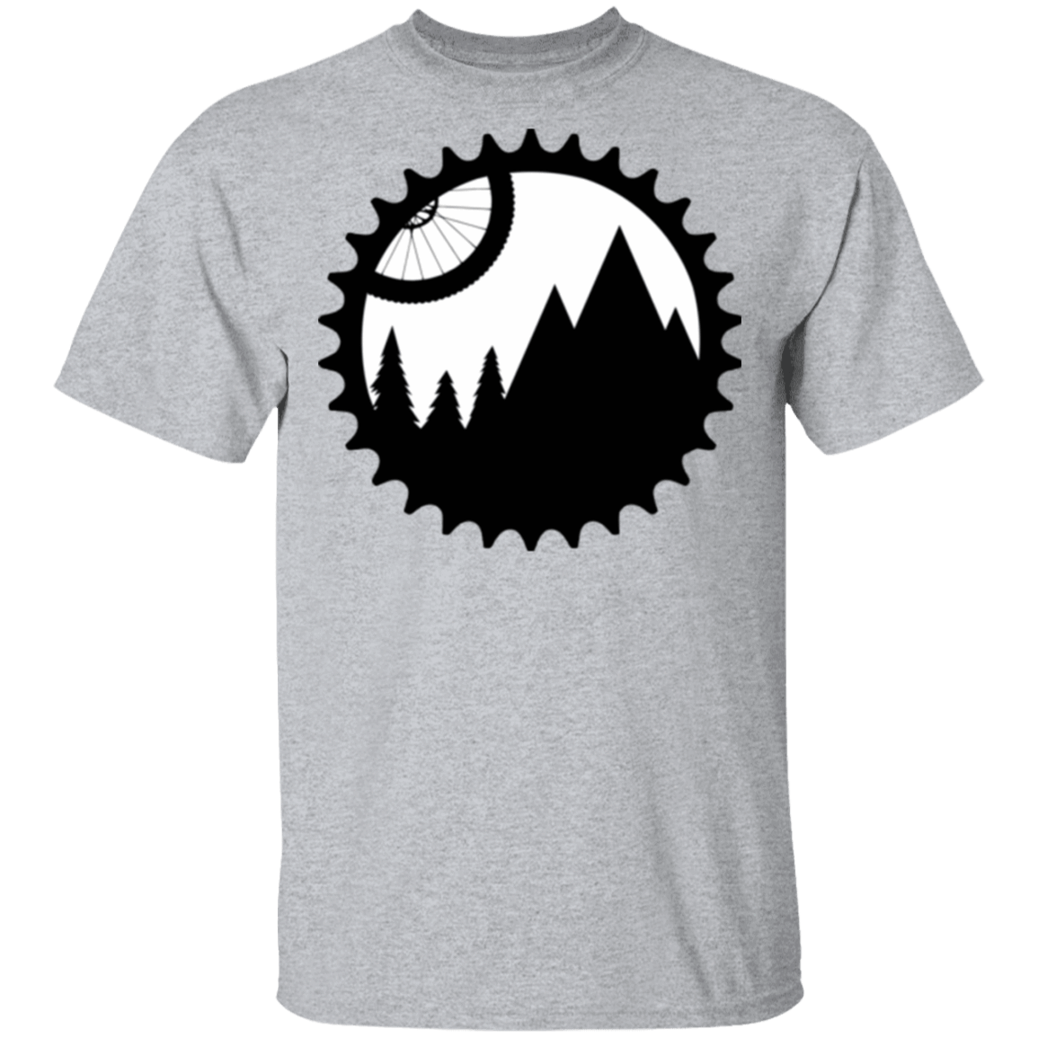 T-Shirts Sport Grey / S Mountain Bike Sprocket T-Shirt