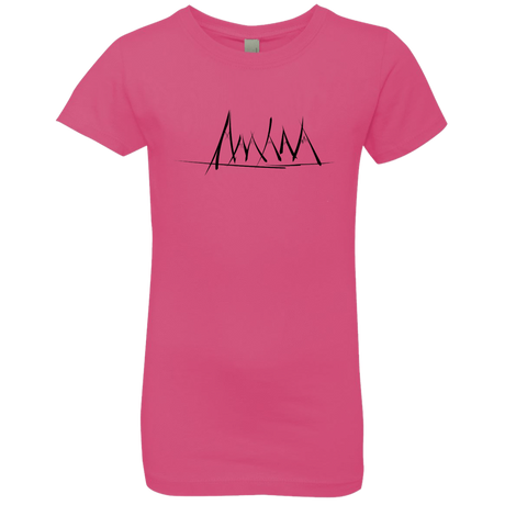 T-Shirts Hot Pink / YXS Mountain Brush Strokes Girls Premium T-Shirt