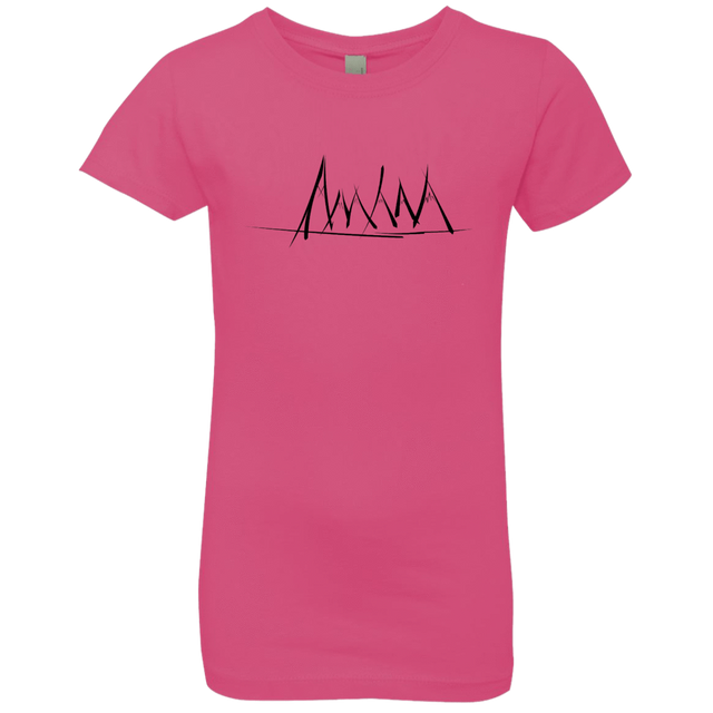 T-Shirts Hot Pink / YXS Mountain Brush Strokes Girls Premium T-Shirt