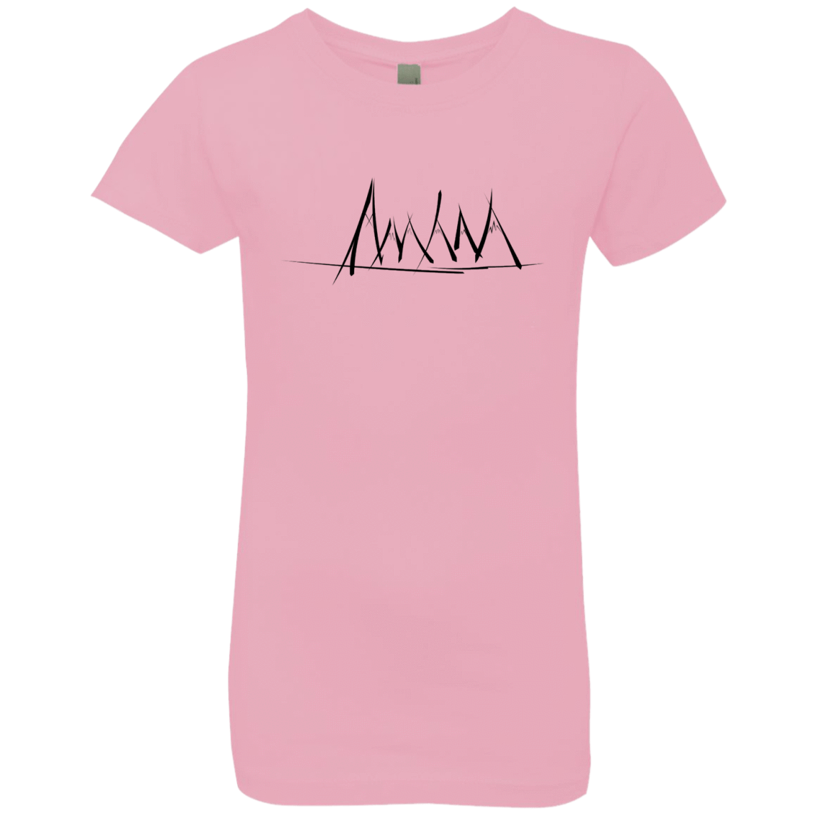 T-Shirts Light Pink / YXS Mountain Brush Strokes Girls Premium T-Shirt