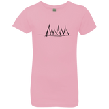 T-Shirts Light Pink / YXS Mountain Brush Strokes Girls Premium T-Shirt