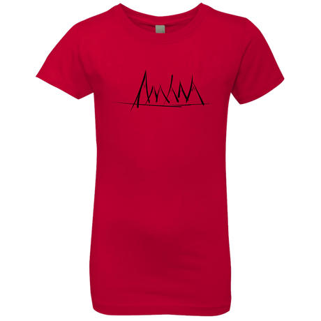 T-Shirts Red / YXS Mountain Brush Strokes Girls Premium T-Shirt