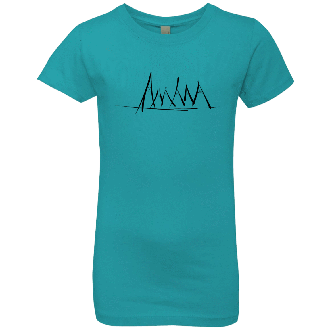 T-Shirts Tahiti Blue / YXS Mountain Brush Strokes Girls Premium T-Shirt