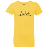 T-Shirts Vibrant Yellow / YXS Mountain Brush Strokes Girls Premium T-Shirt
