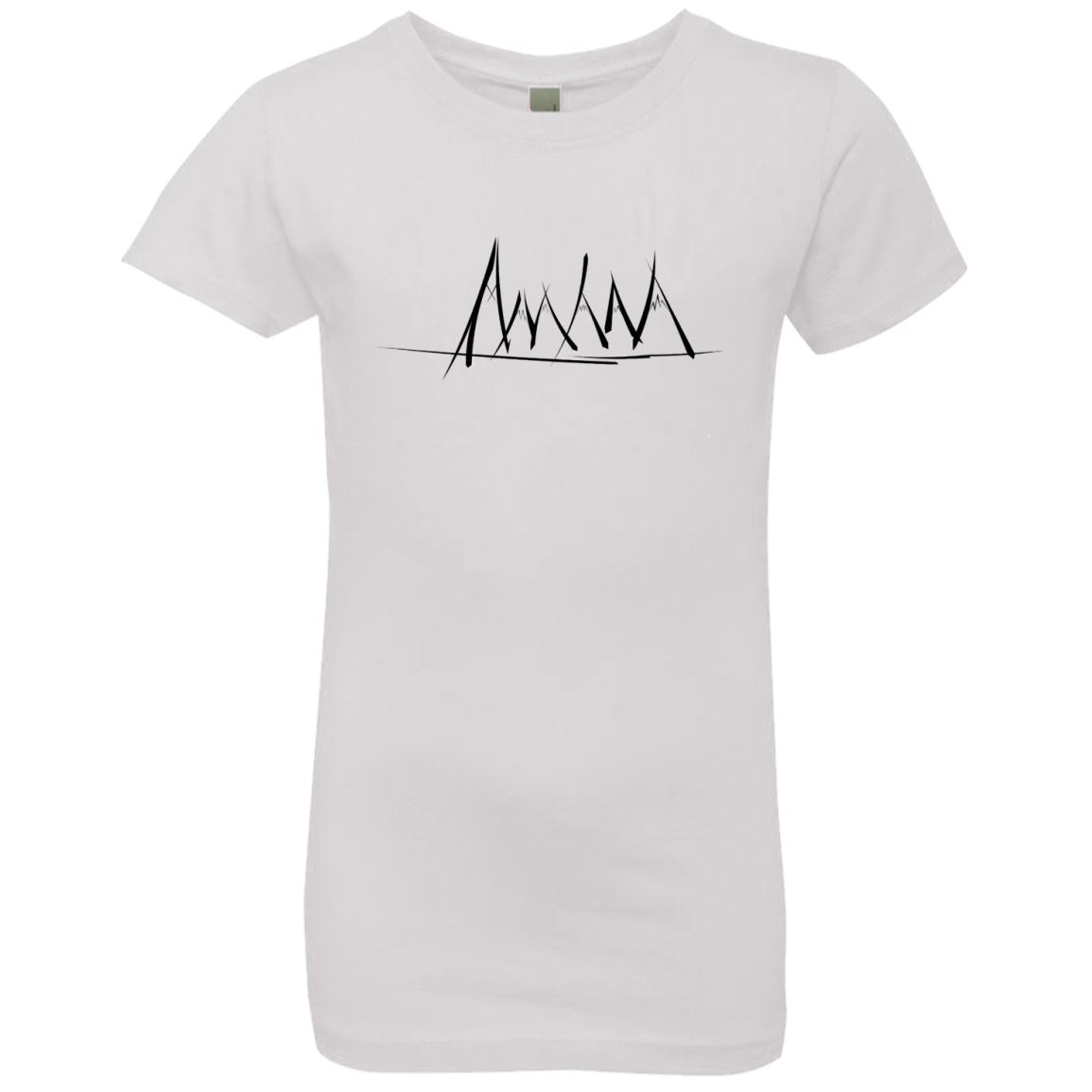 T-Shirts White / YXS Mountain Brush Strokes Girls Premium T-Shirt