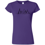 T-Shirts Purple / S Mountain Brush Strokes Junior Slimmer-Fit T-Shirt