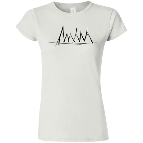 T-Shirts White / S Mountain Brush Strokes Junior Slimmer-Fit T-Shirt