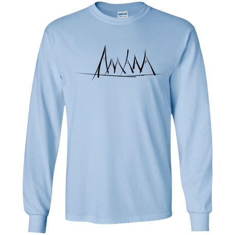 Mountain Brush Strokes Men's Long Sleeve T-Shirt